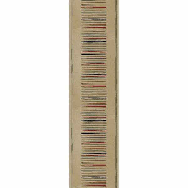 Concord Global Trading Area Rugs, 3 Ft. 11 In. X 5 Ft. 7 In. Jewel Stripes - Ivory 41324